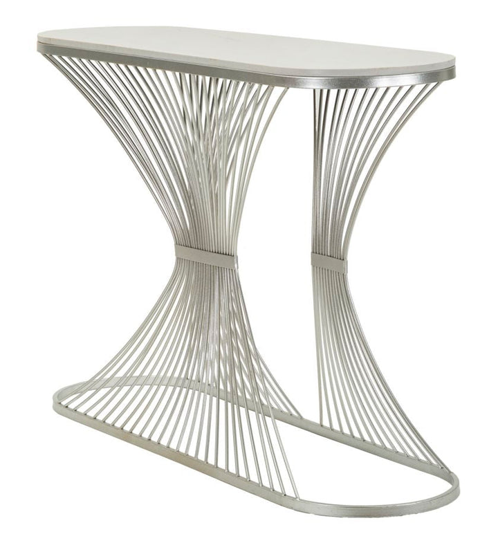 Kunstmarmor Konsolentisch Metallrahmen Stripe Moderner Flur