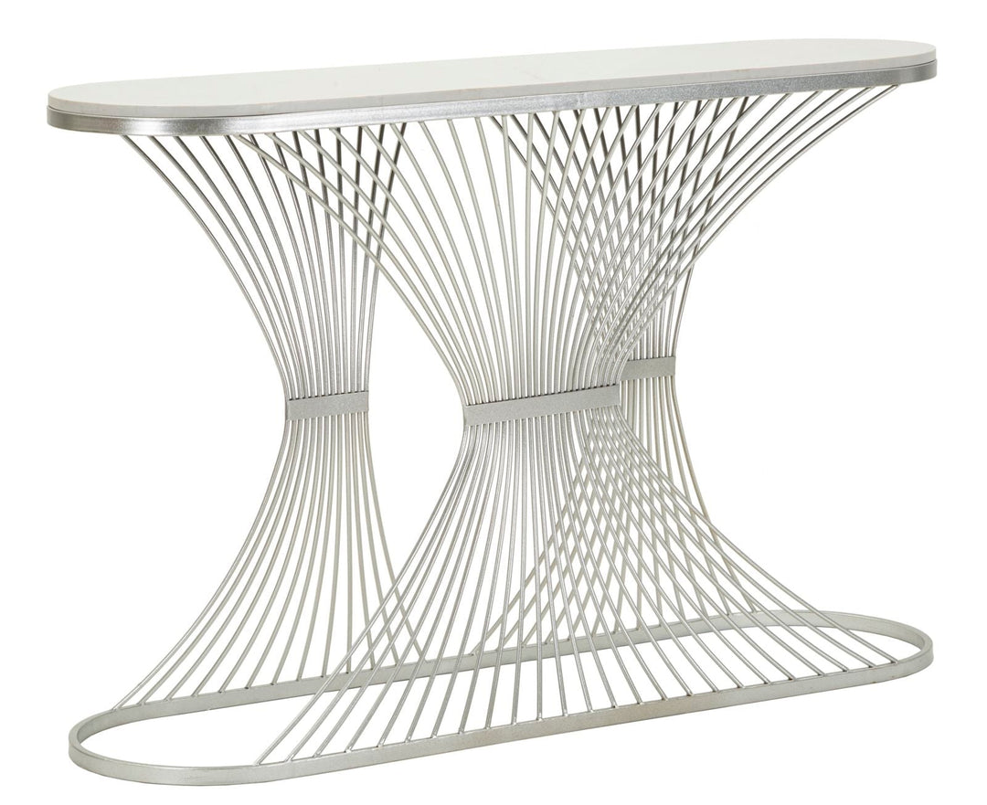 Kunstmarmor Konsolentisch Metallrahmen Stripe Moderner Flur