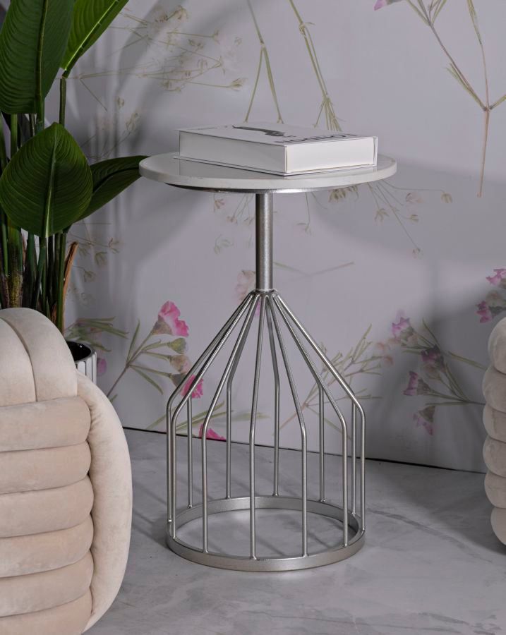 Runder Kunstmarmor Beistelltisch Einzigartige Basis Zeitgenoessisch