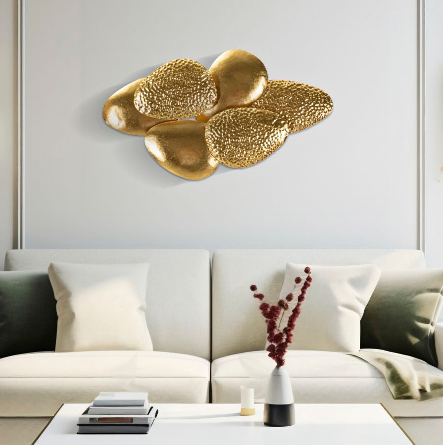 Gold Metall Wandleuchte Seemuschel Design Zeitgenoessischer Stil