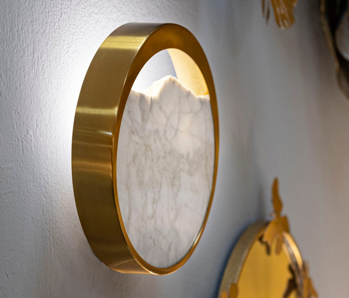 Gold Weiss Wandleuchte Marmor Effekt Dekorativer Akzent