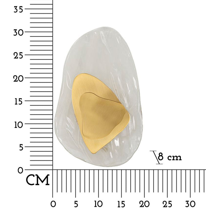 Gold Weiss Wandleuchte Wellen Design Ocean Kollektion