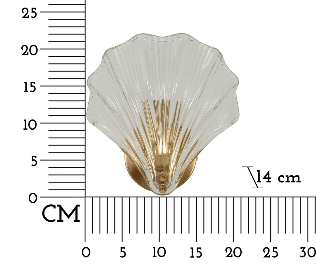 Gold Weiss Wandleuchte Muschel Design Dekorative Muro