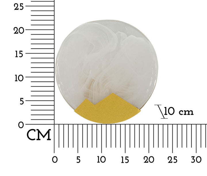 Weiss Gold Wandleuchte Rund Design Moon Zeitgenoessisch