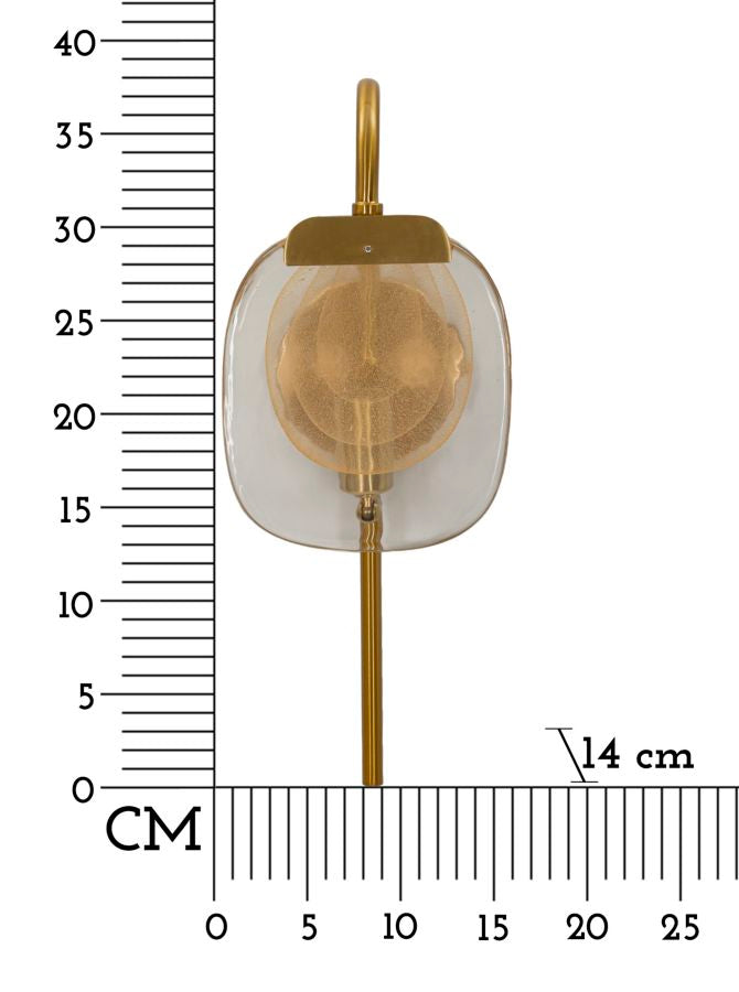 Gold Braun Wandleuchte Runder Schirm Softy Modernes Design