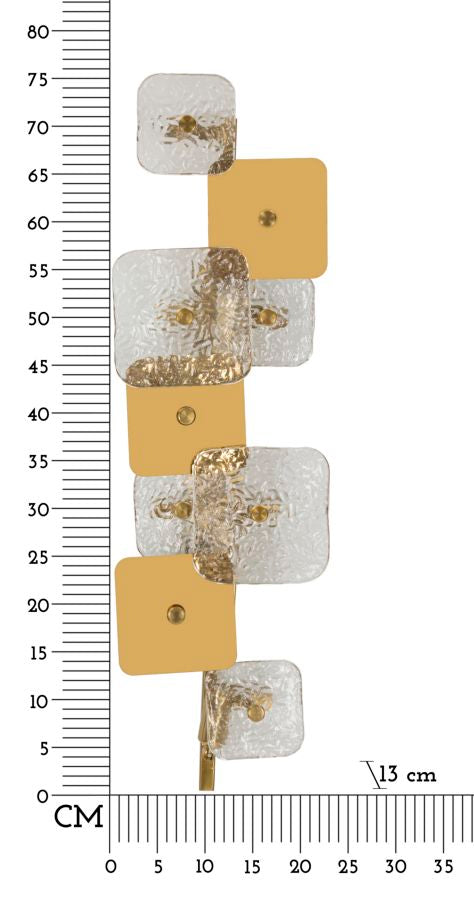 Gold Glas Wandleuchte Geometrisches Design Glassy Kollektion