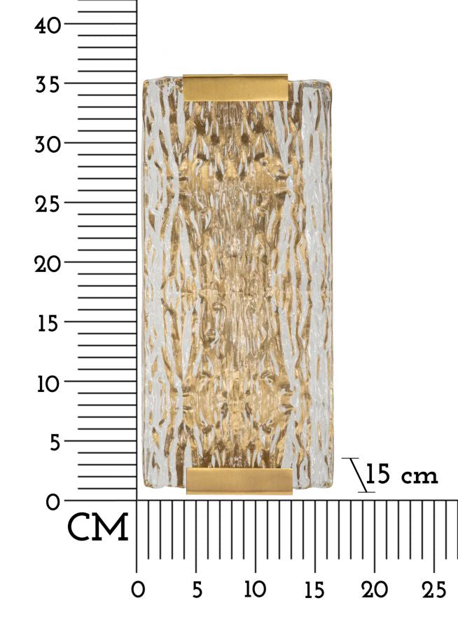 Gold Weiss Wandleuchte Struktur Rueckplatte Oblin Modern