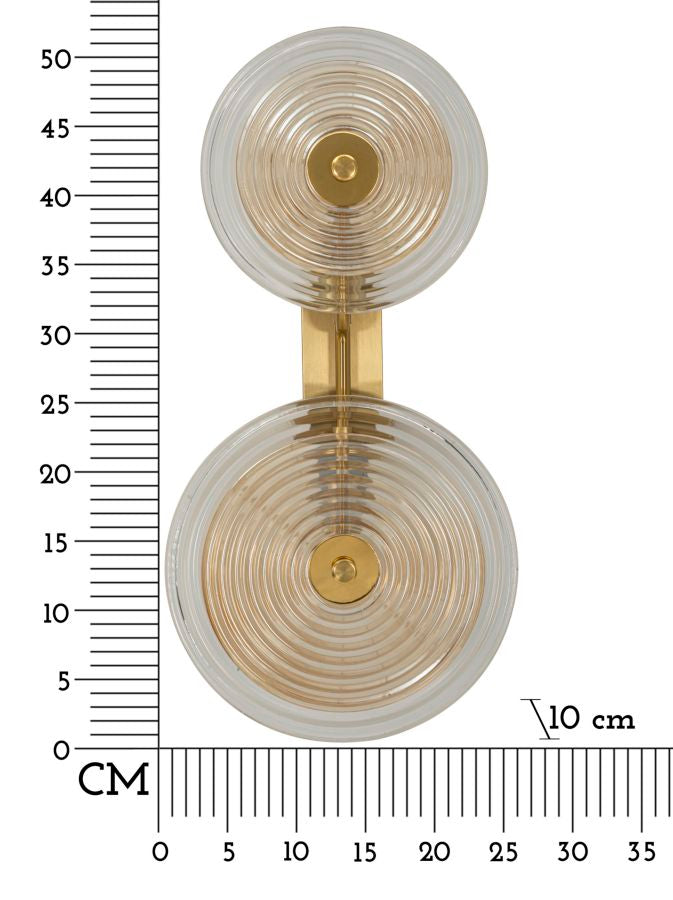 Gold Glas Wandleuchte Weisse Scheiben Venice Kollektion