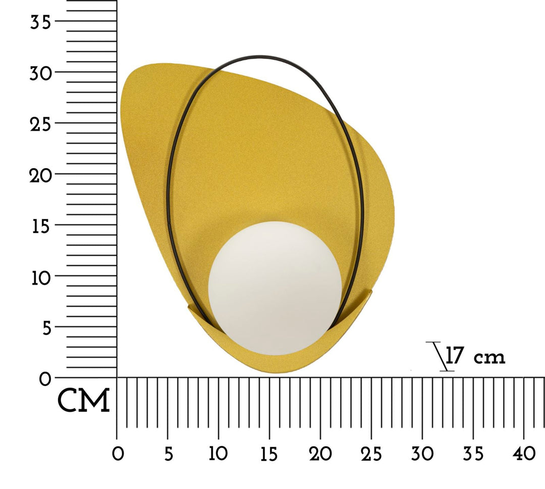 Gold Weiss Wandleuchte Geschwungene Form Cirely Modernes Design