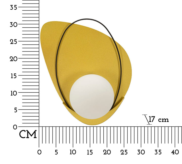 Gold Weiss Wandleuchte Geschwungene Form Cirely Modernes Design