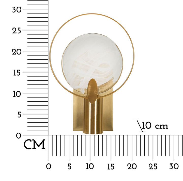 Gold Weiss Wandleuchte Runder Schirm Oklan Moderner Stil
