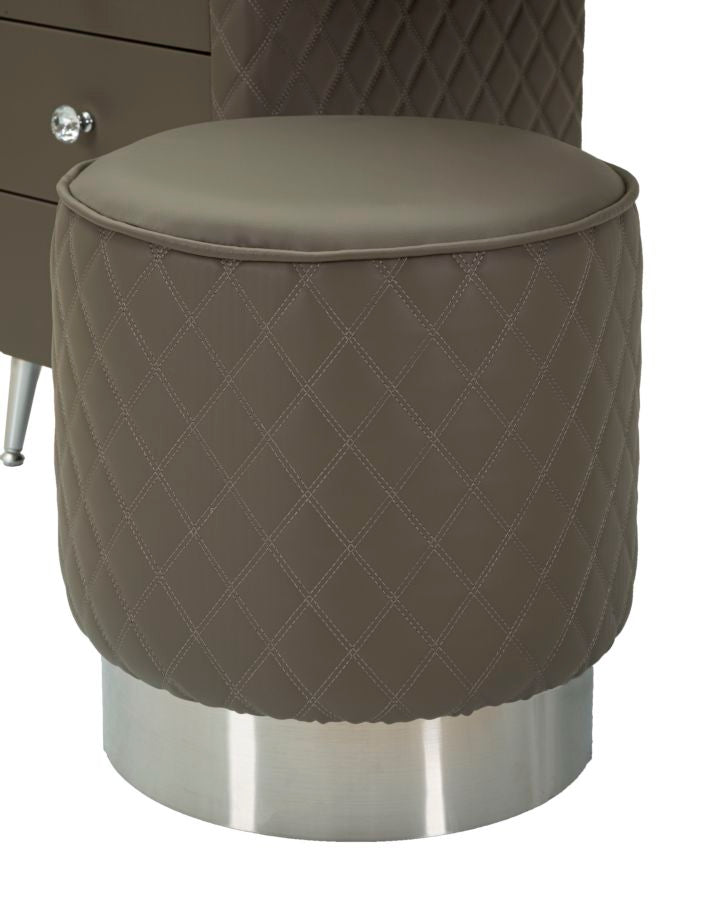 Grau Schminktisch Mit Hocker Silberbeine Sharon Modern (Marmorplatte)