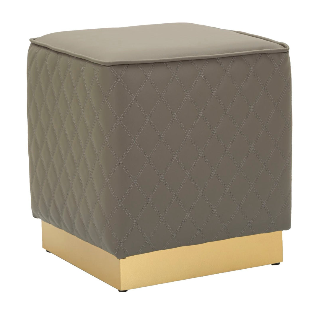 Quadratischer Polsterhocker Mit Goldbasis Sharon Moderner Akzent