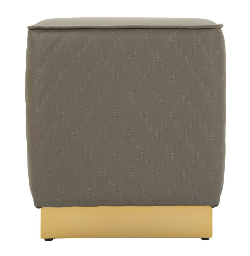 Quadratischer Polsterhocker Mit Goldbasis Sharon Moderner Akzent