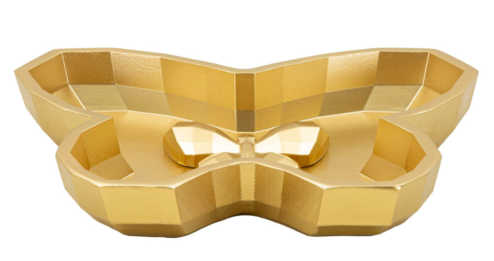 Gold Schmetterlings Tablett Dekorativer Akzent