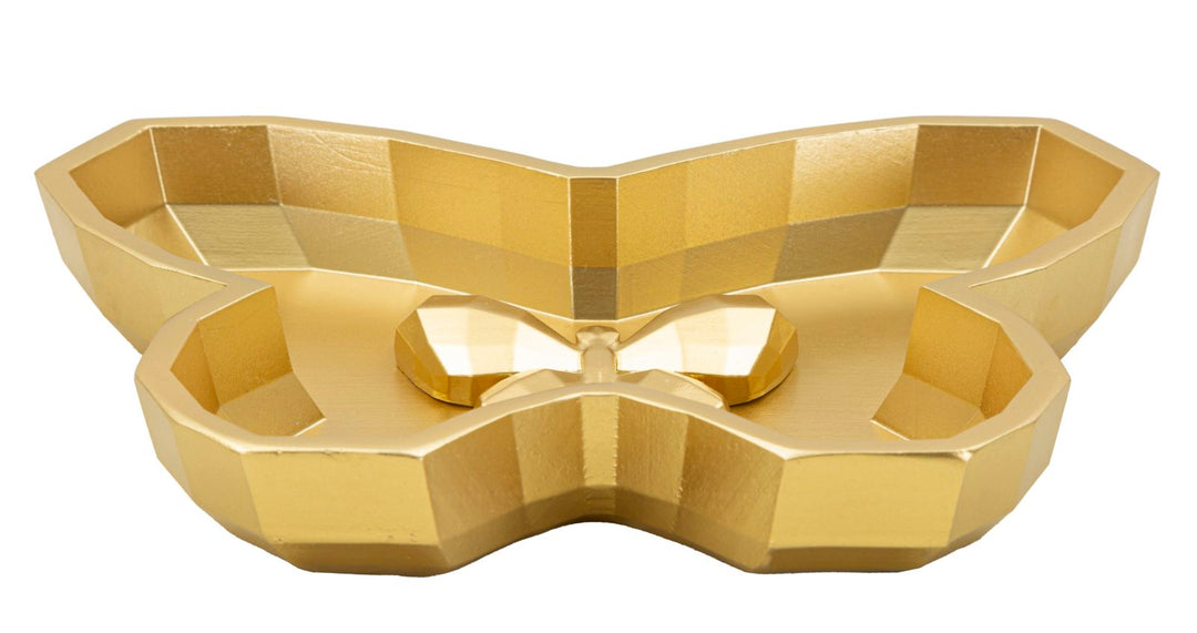 Gold Schmetterlings Tablett Dekorativer Akzent