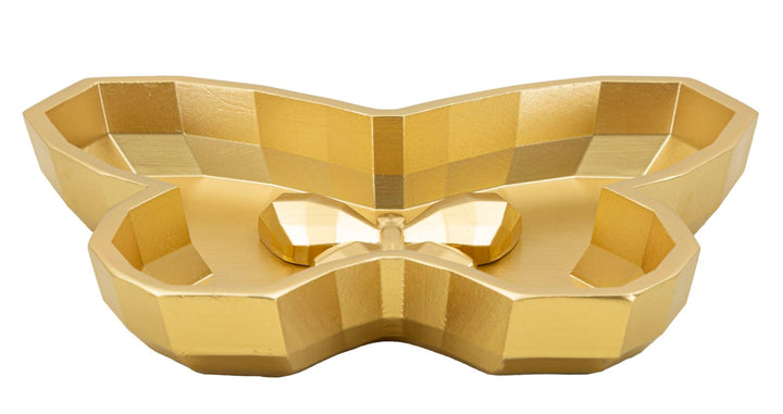 Gold Schmetterlings Tablett Dekorativer Akzent