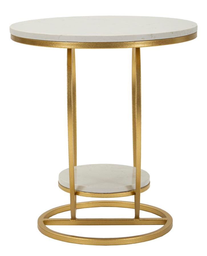 Gold Metall Beistelltisch Herzform Basis Heart Modernes Design (Marmorplatte)