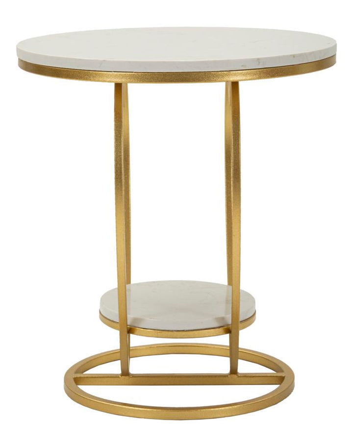 Gold Metall Beistelltisch Herzform Basis Heart Modernes Design (Marmorplatte)