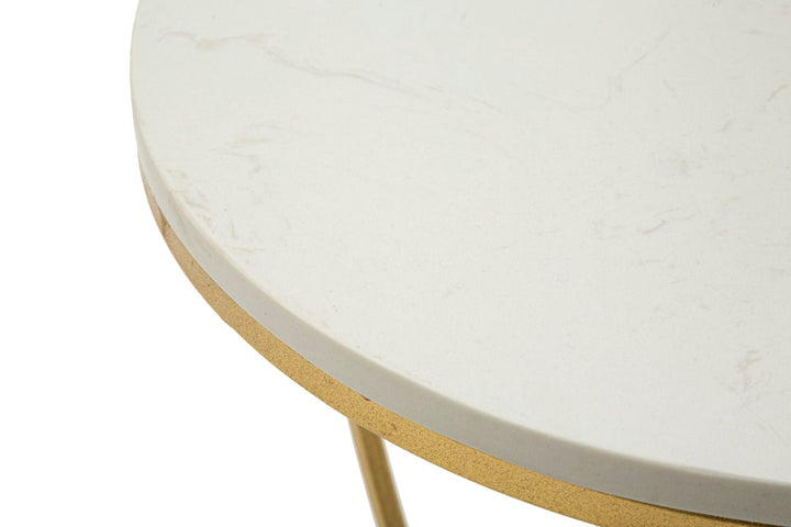Gold Metall Beistelltisch Herzform Basis Heart Modernes Design (Marmorplatte)