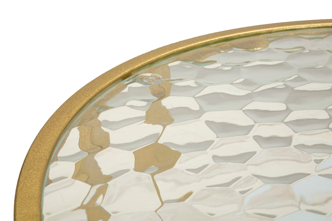 Rechteck Glas Couchtisch Goldbeine Antalia Stil