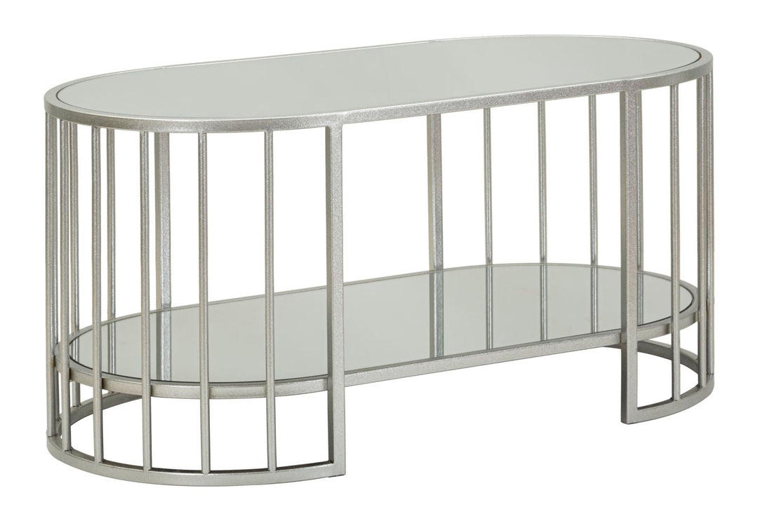 Rechteck Glas Couchtisch Metallrahmen Smirne Modern