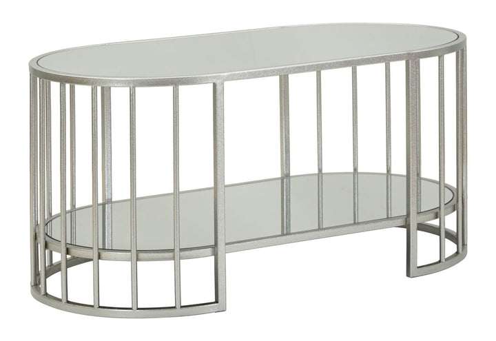 Rechteck Glas Couchtisch Metallrahmen Smirne Modern