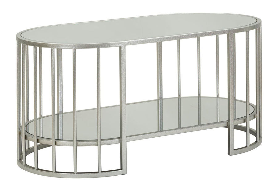 Rechteck Glas Couchtisch Metallrahmen Smirne Modern