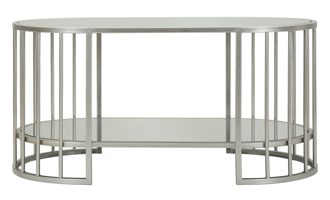 Rechteck Glas Couchtisch Metallrahmen Smirne Modern