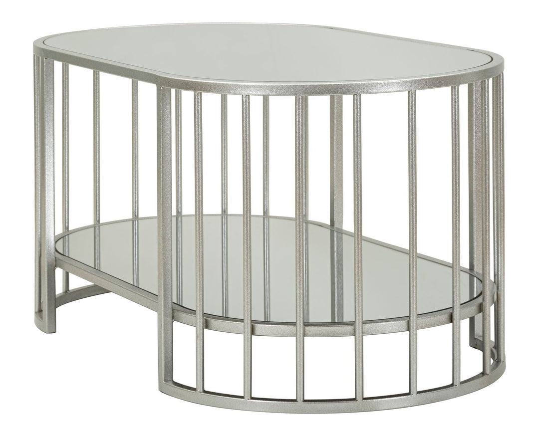 Rechteck Glas Couchtisch Metallrahmen Smirne Modern