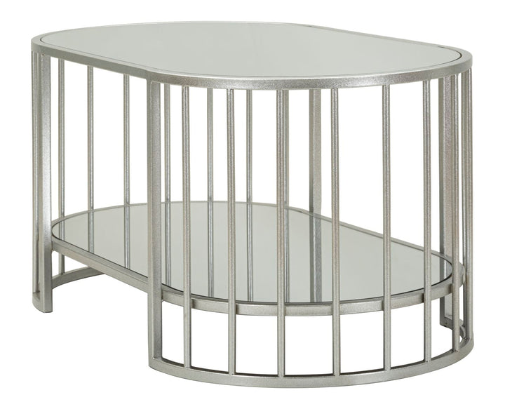 Rechteck Glas Couchtisch Metallrahmen Smirne Modern