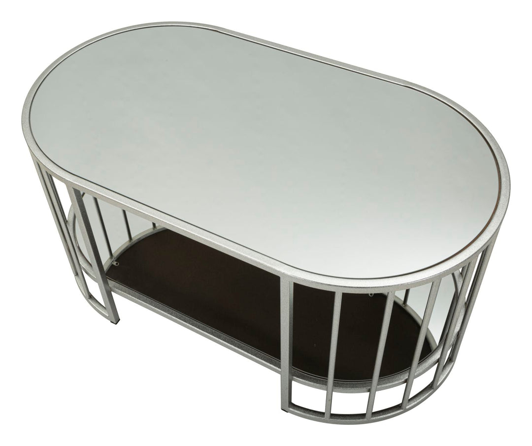 Rechteck Glas Couchtisch Metallrahmen Smirne Modern