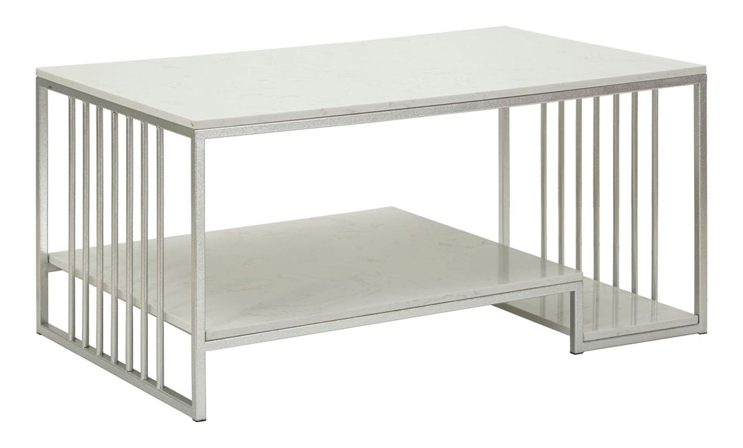 Rechteck Couchtisch Metallbasis Kayseri Kollektion (Marmorplatte)