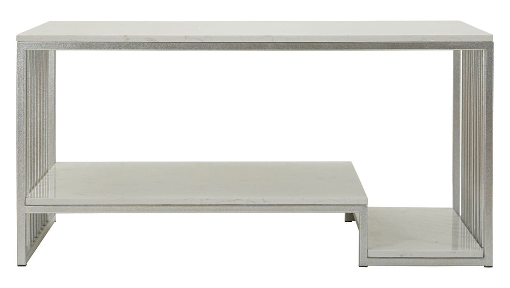 Rechteck Couchtisch Metallbasis Kayseri Kollektion (Marmorplatte)