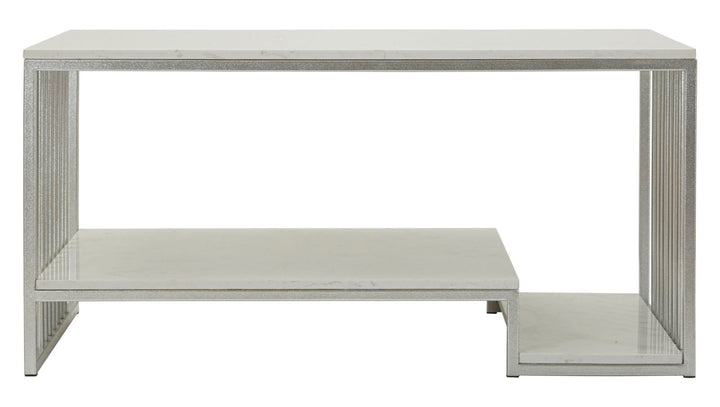 Rechteck Couchtisch Metallbasis Kayseri Kollektion (Marmorplatte)