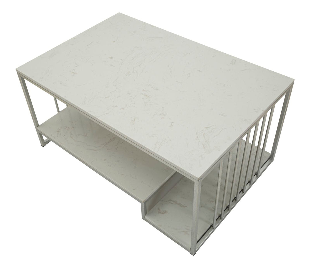 Rechteck Couchtisch Metallbasis Kayseri Kollektion (Marmorplatte)