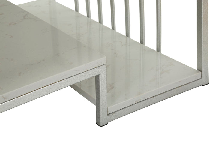 Rechteck Couchtisch Metallbasis Kayseri Kollektion (Marmorplatte)