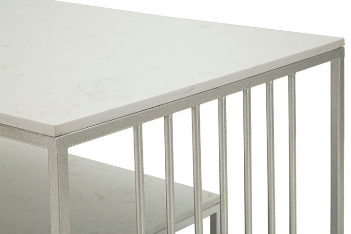 Rechteck Couchtisch Metallbasis Kayseri Kollektion (Marmorplatte)