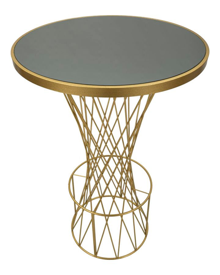 Hoher Gold Metall Bartisch Offenwerk Gestell Tower New