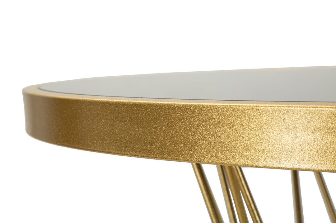 Hoher Gold Metall Bartisch Offenwerk Gestell Tower New