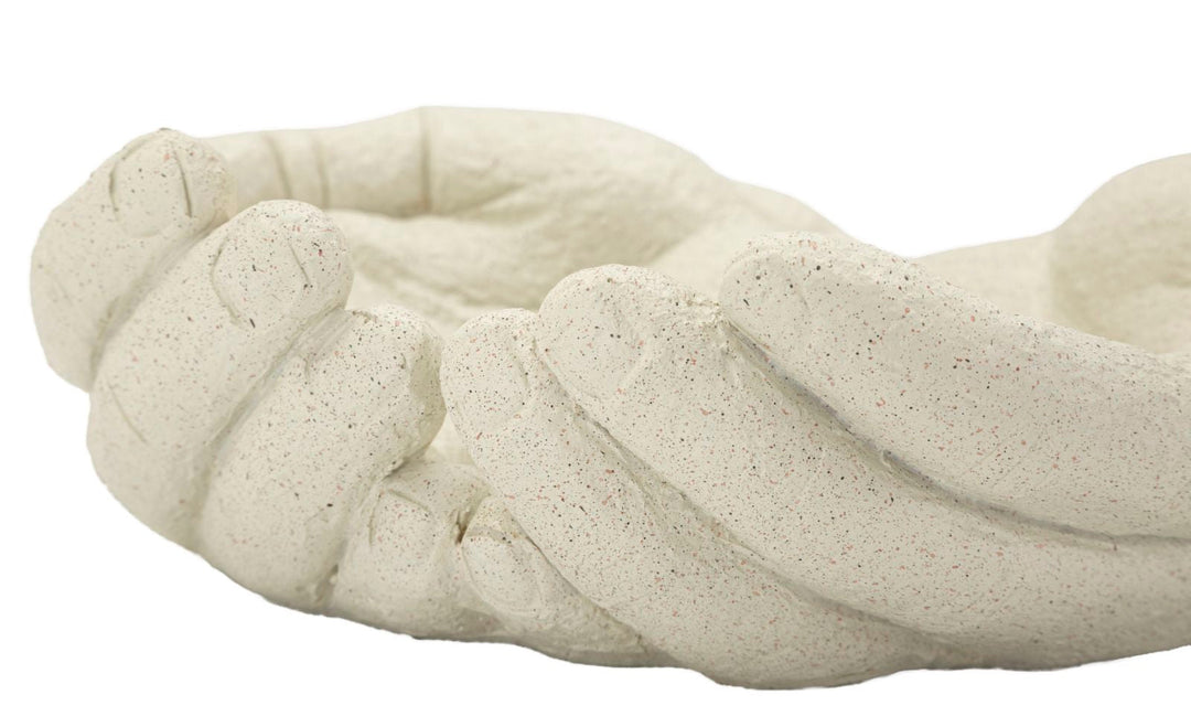 Weiss Harz Deko Handschale Stons Kollektion