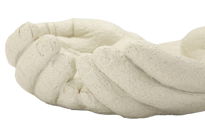 Weiss Harz Deko Handschale Stons Kollektion