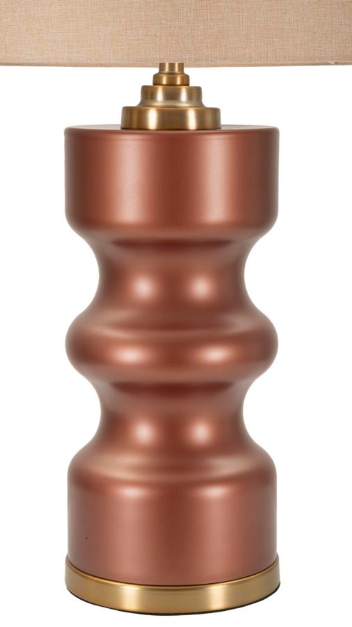 Braun Holz Tischlampe Stoffschirm Rosenthal Kollektion
