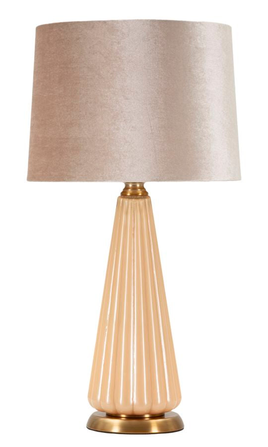 Gold Beige Tischlampe Stoffschirm Perly Zeitgenoessisch