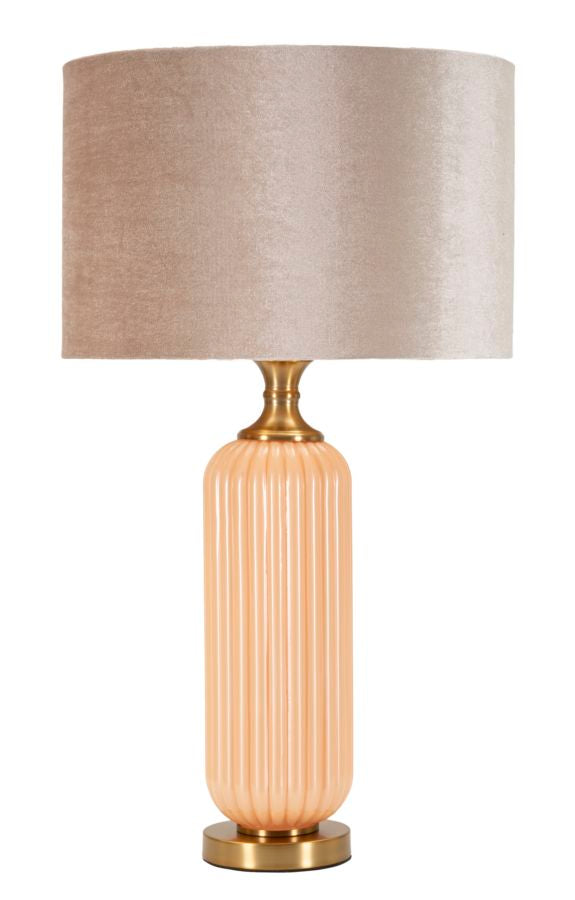 Hoch Gold Beige Tischlampe Stoffschirm Perly Kollektion