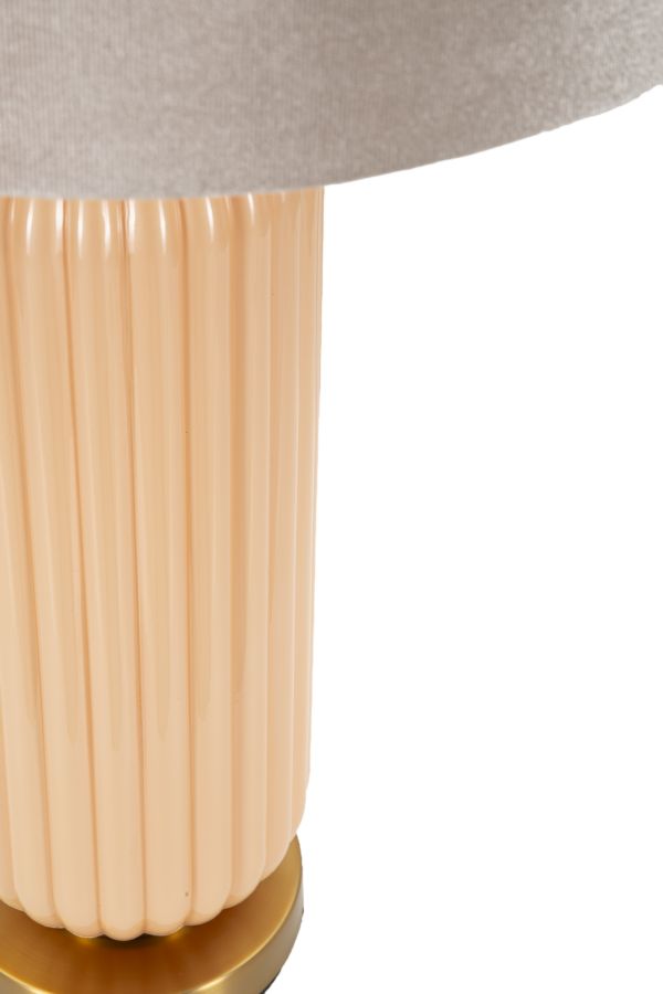 Hoch Gold Beige Tischlampe Stoffschirm Perly Kollektion