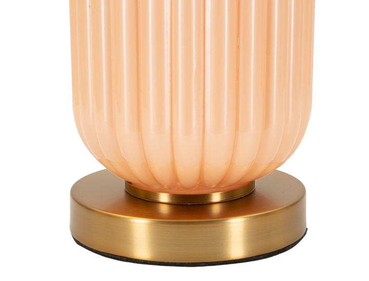 Hoch Gold Beige Tischlampe Stoffschirm Perly Kollektion
