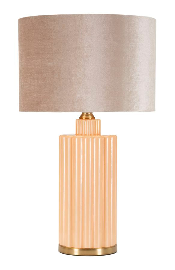Gold Deko Tischlampe Stoffschirm Perly Klassischer Stil