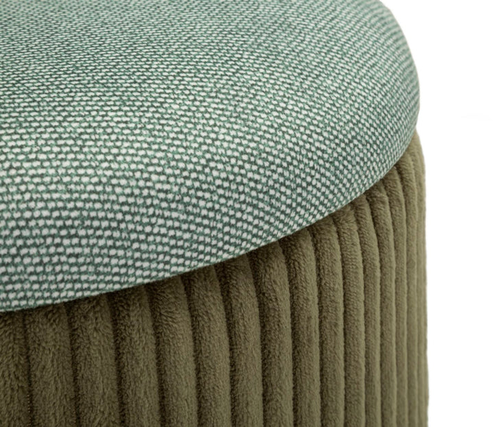 2er Set Gruen Samt Aufbewahrungs Poufs Bolzano Modern