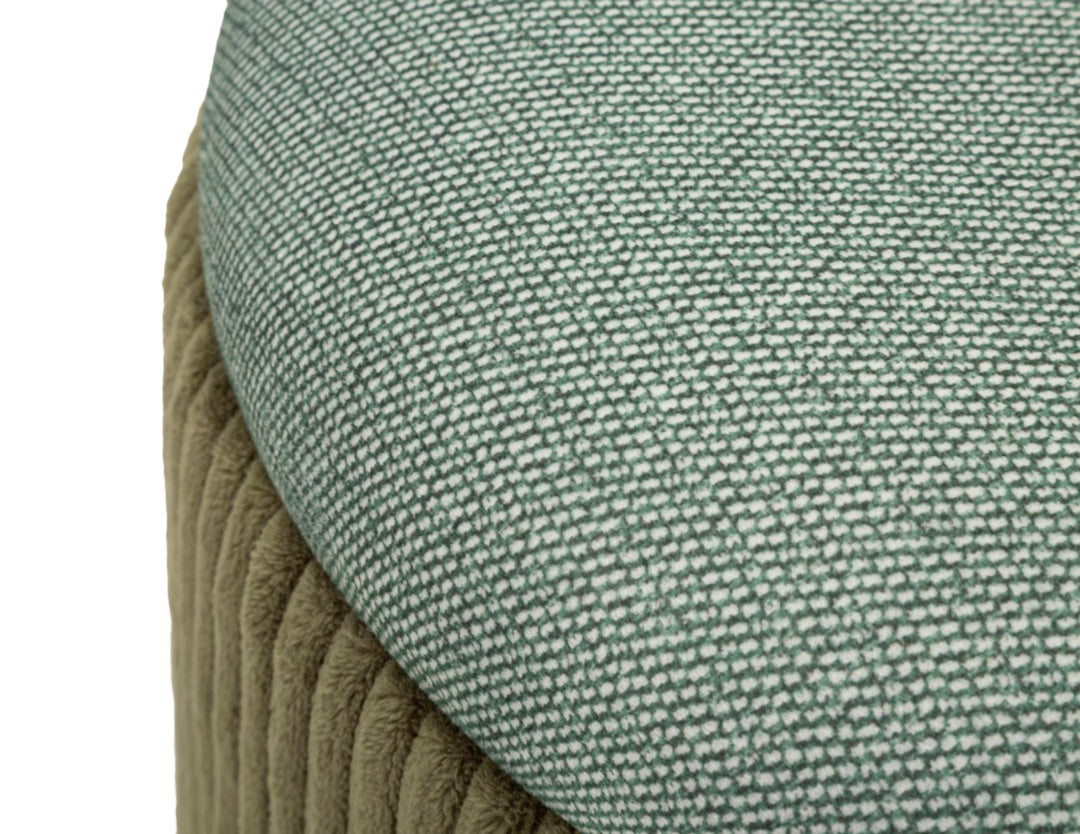 2er Set Gruen Samt Aufbewahrungs Poufs Bolzano Modern